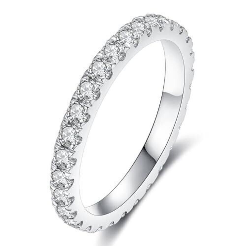 1941 Lab Grown Diamond Wedding Bands , 1 Carat Thin Eternity Anniversary